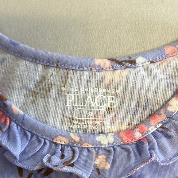 The Children's Place - Floral Blue and Pink Tank Top - Picture 2 of 4